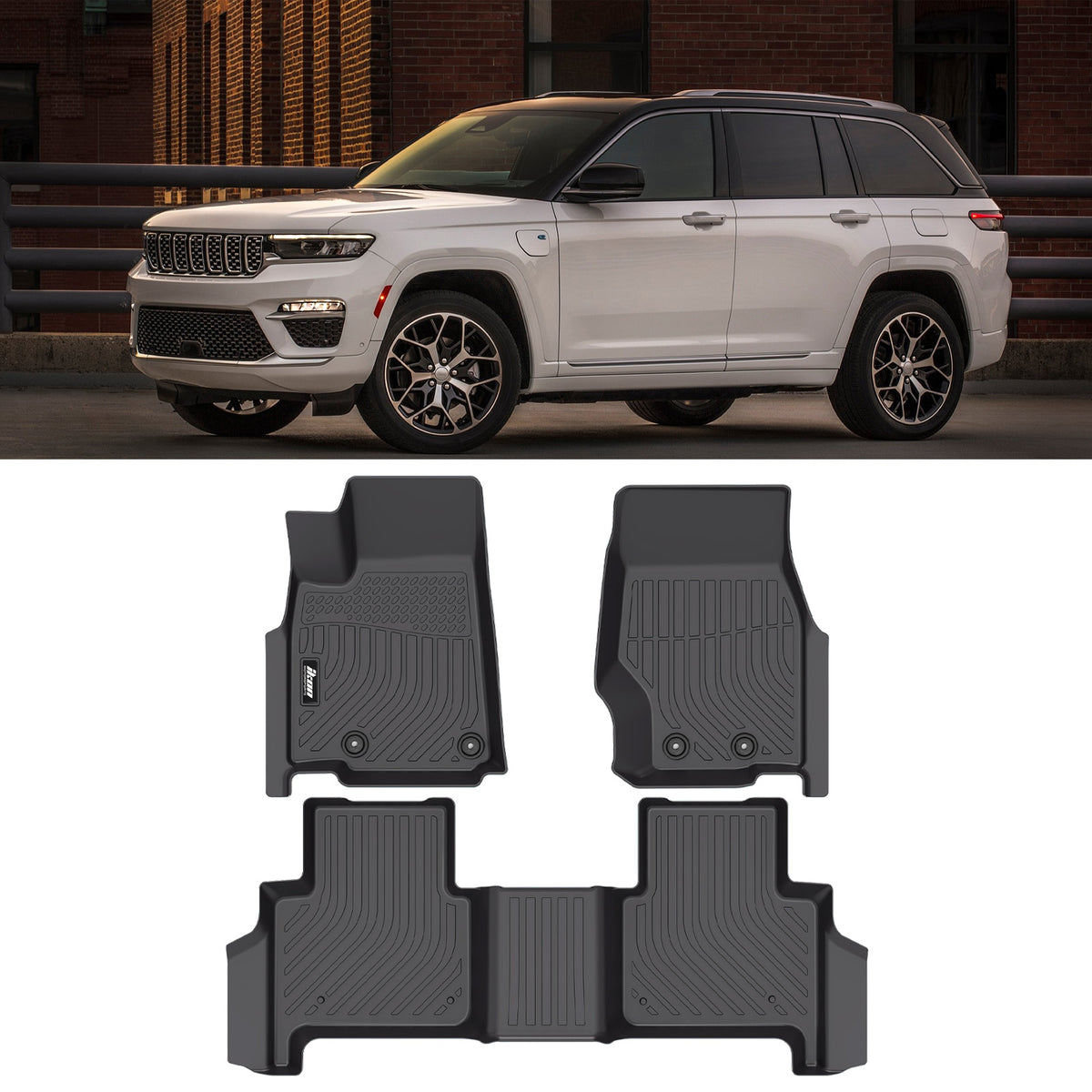 2022-2026 Jeep Grand Cherokee Floor Mats TPE 3D All Weather Carpets
