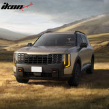 2027 Kia Telluride Gas 3D TPE All Weather Waterproof Anti-Slip Front Rear Driver Passenger Side Interior Floor Mats Cargo Liner Carpets Black 3PCS