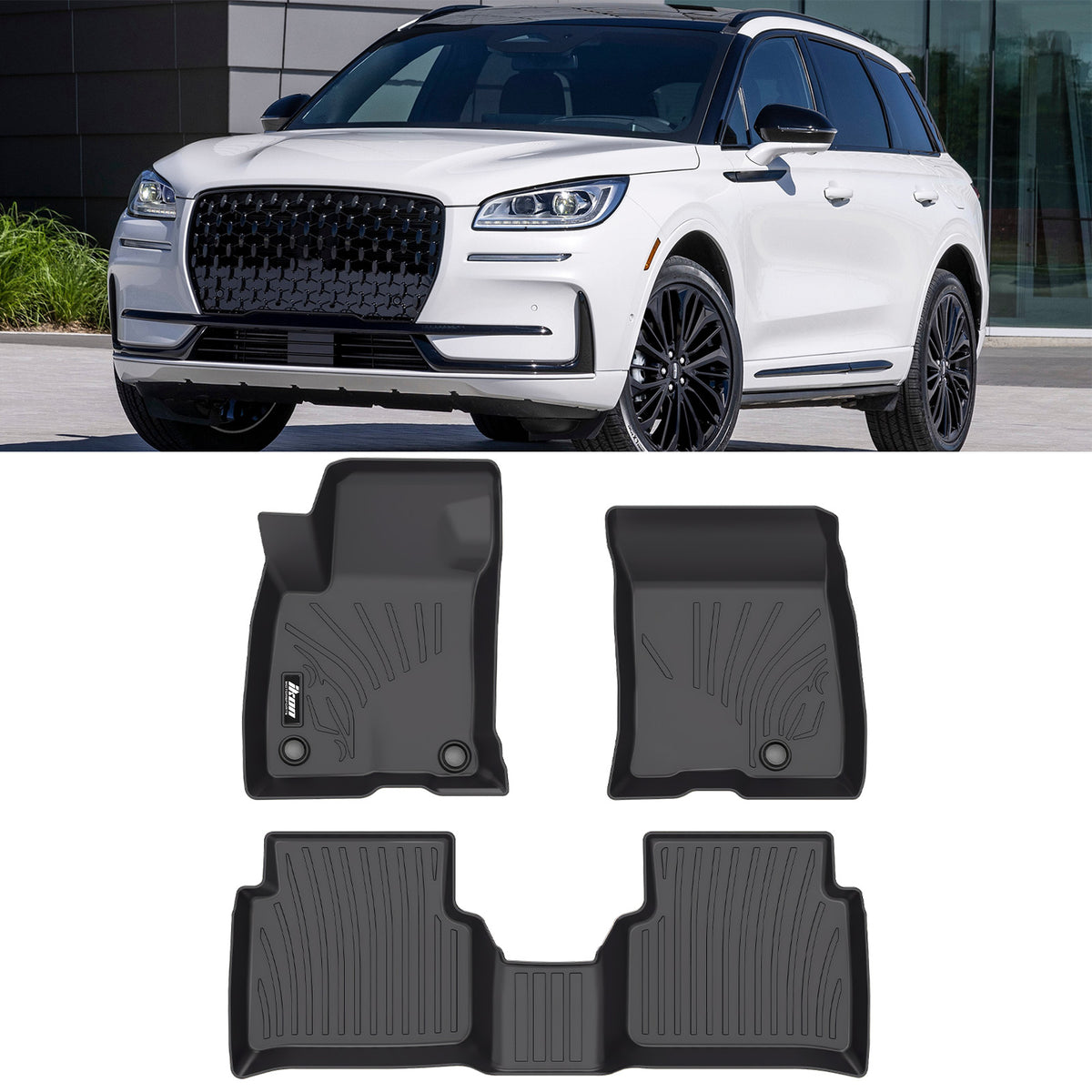 2020-2025 Lincoln Corsair Floor Mats TPE Carpet 3D IKON Style Liner