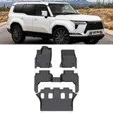 2024-2026 Lexus GX550 7-Seats Floor Mats TPE 3D All Weather Carpets