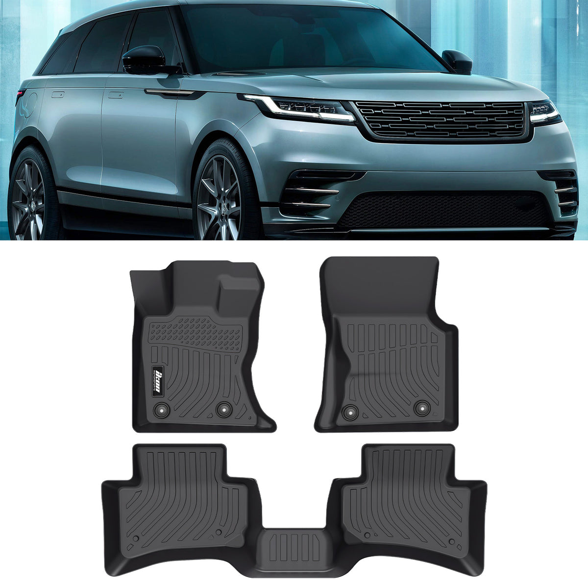 2021-2026 Land Rover Range Rover Velar & Jaguar F-Pace Floor Mats TPE 3D Carpets