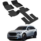 2024 Mazda CX-90 Floor Mats All Weather TPE 3D Carpets Liner Guard 4PC