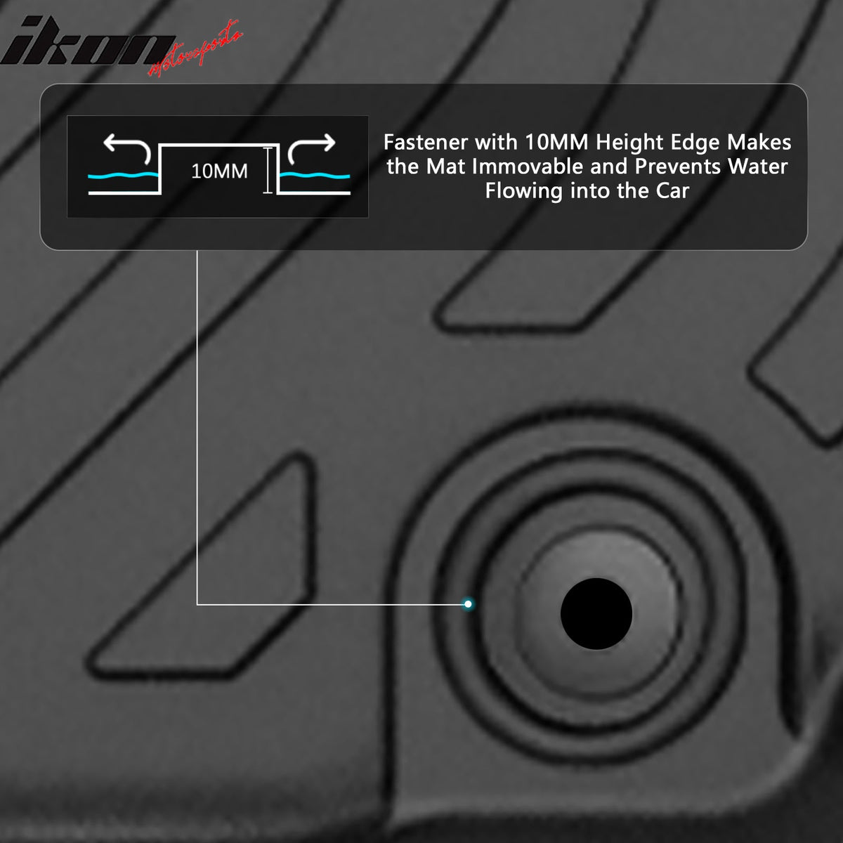 2008-2017 Mitsubishi Lancer 3D TPE All Weather Waterproof Anti-Slip Front Rear Driver Passenger Side Interior Floor Mats Cargo Liner Carpets Black 3PC