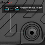 2008-2017 Mitsubishi Lancer 3D TPE All Weather Waterproof Anti-Slip Front Rear Driver Passenger Side Interior Floor Mats Cargo Liner Carpets Black 3PC