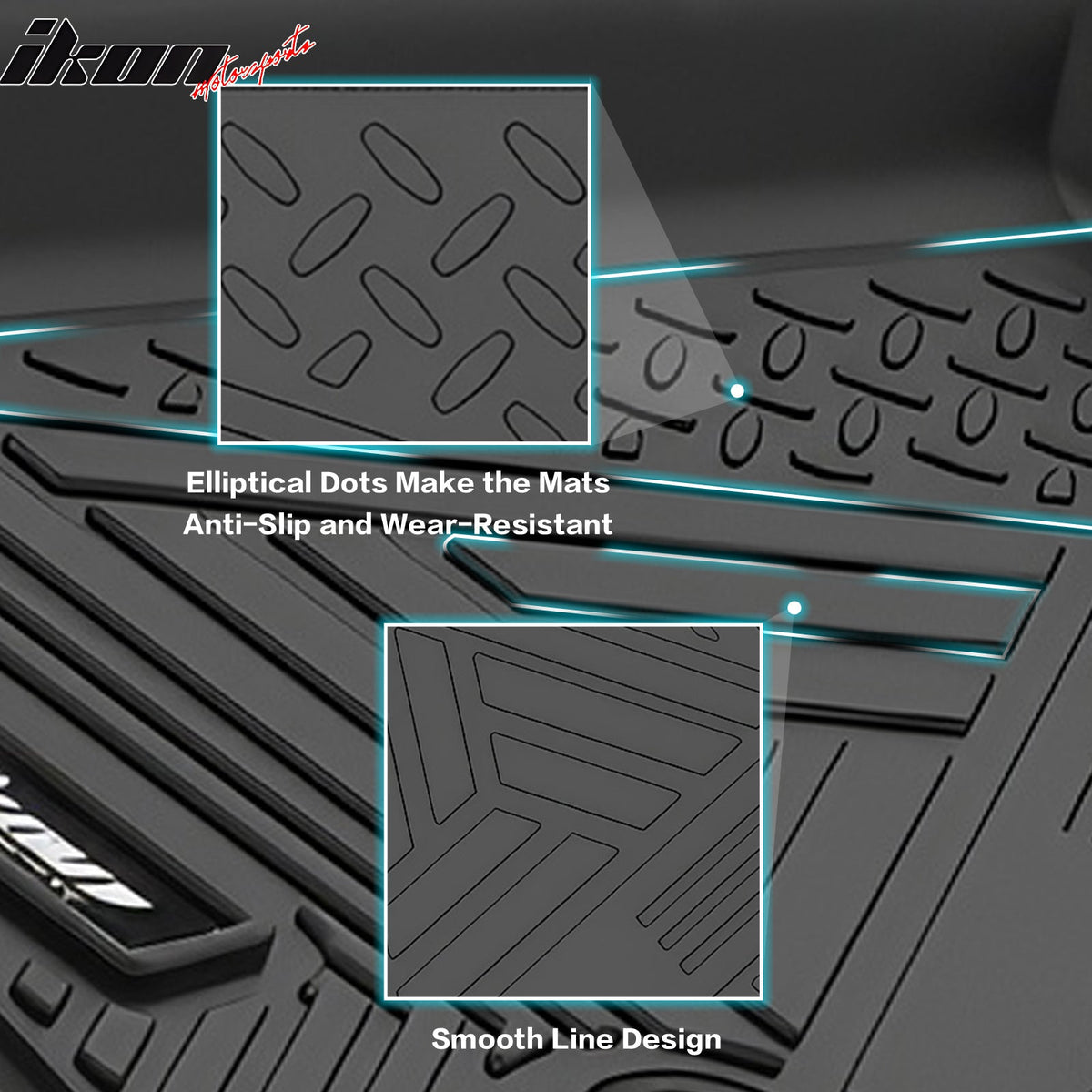 Floor Mats for Mitsubishi Outlander 2022-2026 IKON All Season Carpets TPE