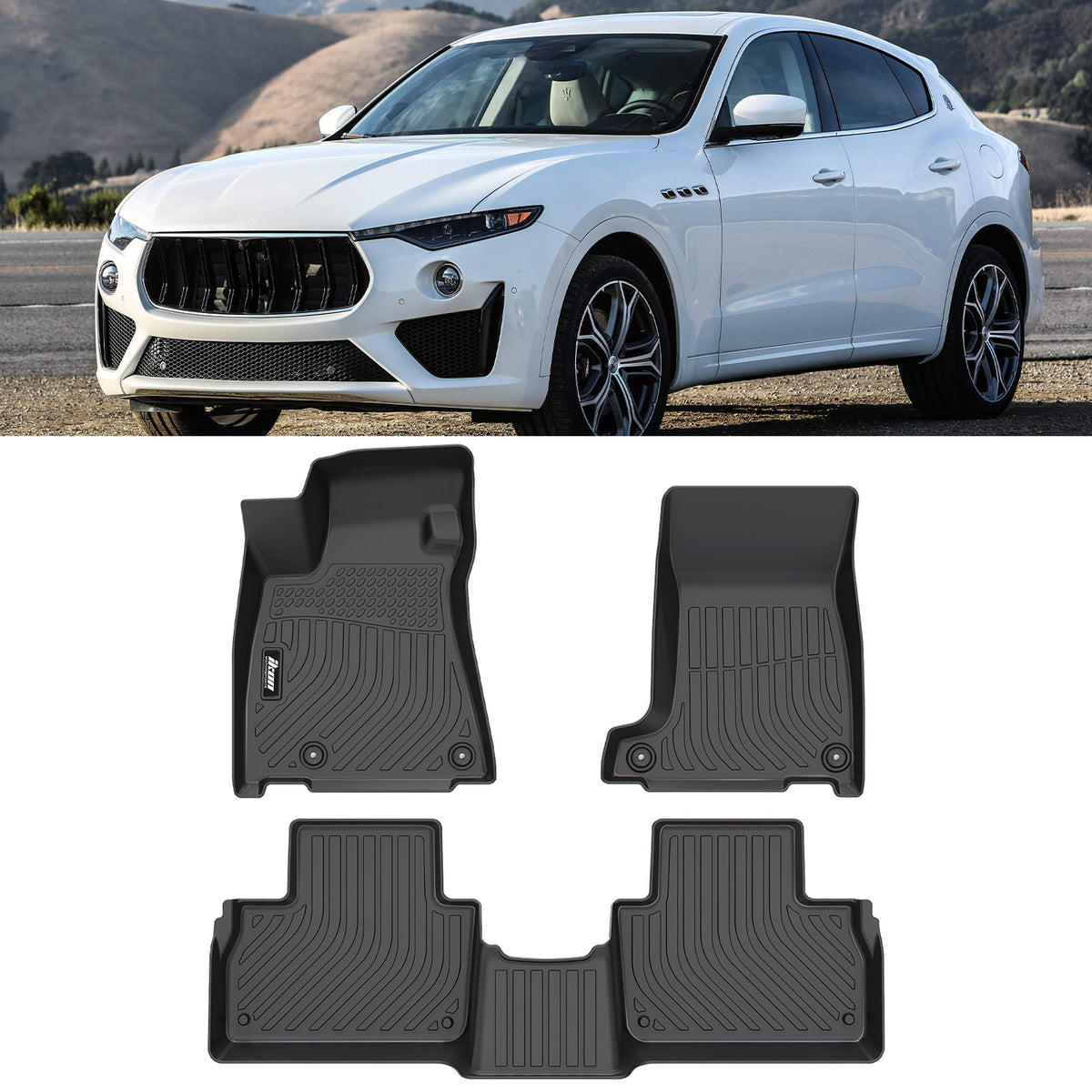 2019-2024 Maserati Levante Floor Mats TPE Carpets All Weather 3D Liner
