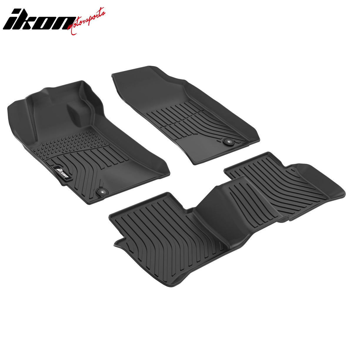 2007-2012 Nissan Altima Sedan 3D TPE All Weather Waterproof Anti-Slip Front Rear Driver Passenger Side Interior Floor Mats Cargo Liner Carpets Black
