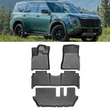 2025-2026 Infiniti QX80/Nissan Armada Bench Seat Floor Mats TPE 3D Carpet