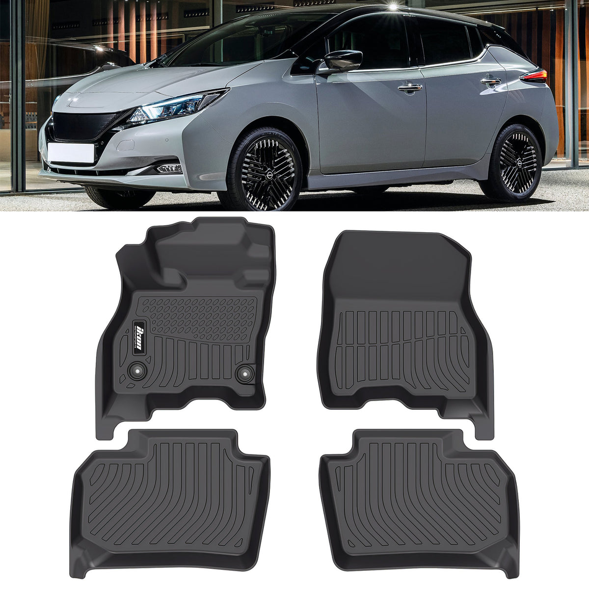 2018-2025 Nissan LEAF Floor Mats TPE Carpets All Weather 3D Car Liner