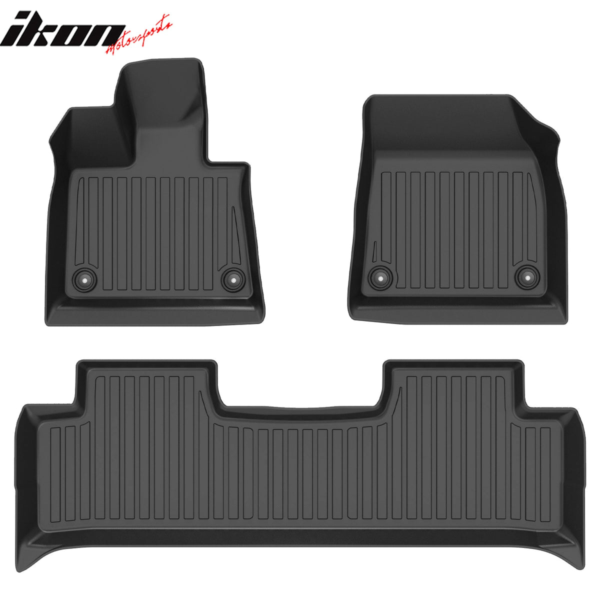 2025-2026 Polestar Polestar 3 3D TPE All Weather Waterproof Anti-Slip Front Rear Driver Passenger Side Interior Floor Mats Cargo Liner Carpets 3PCS