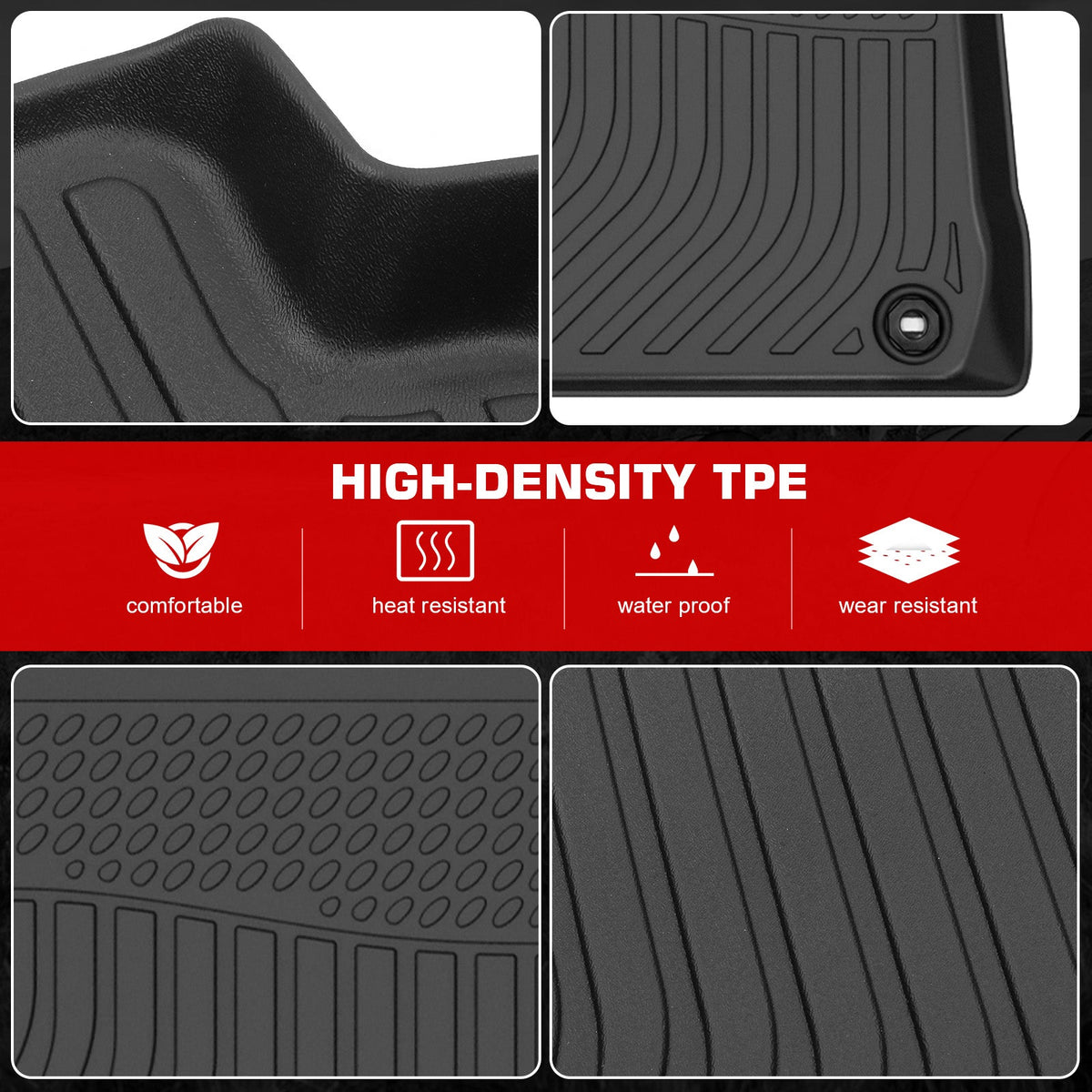 Floor Mat for Toyota Camry Sedan 2012-2017 3D Molded All Season Carpet TPE