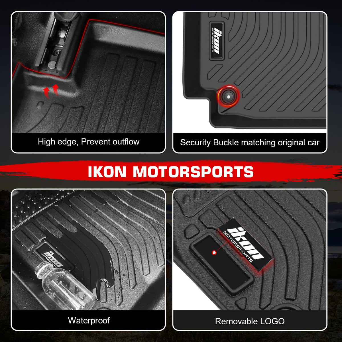 1998-2002 Toyota Corolla 3D Molded Floor Mat Carpet TPE Window Visors
