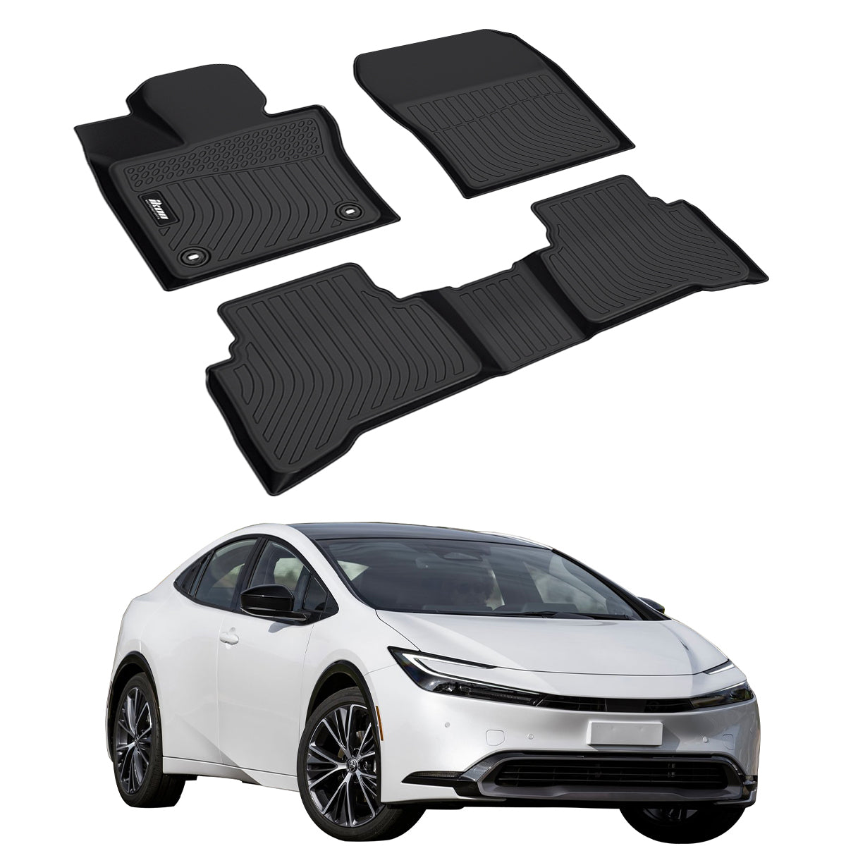 Floor Mat for Toyota Prius 2023-2026 All Weather 3D Carpets TPE