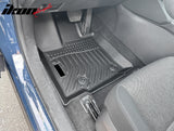 2026 Toyota RAV4 Hybrid 3D TPE All Weather Waterproof Anti-Slip Front Rear Driver Passenger Side Interior Floor Mats Cargo Liner Carpets Black 3PCS