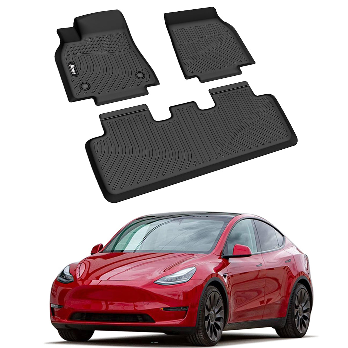 Floor Mat for Tesla Model Y 2020-2025 All Weather 3D Molded TPE