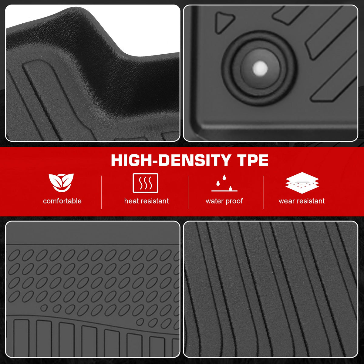 Floor Mat for Toyota 4Runner 4DR 1996-2002 3D Molded All Season Carpet TPE
