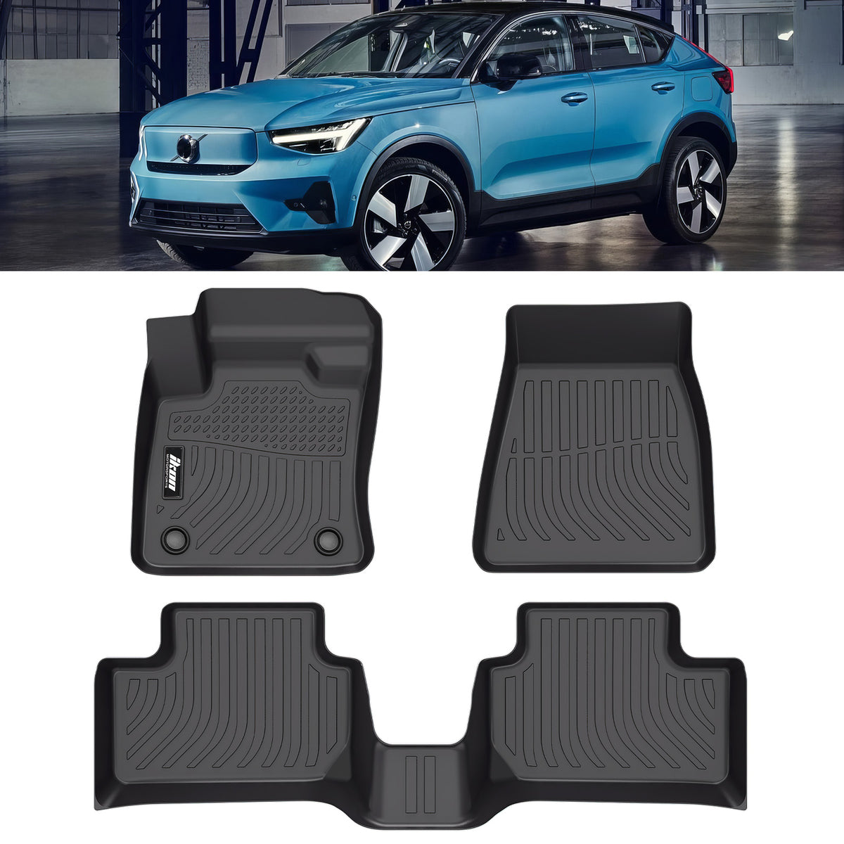 2022-2024 Volvo C40 Recharge Floor Mats TPE Carpets Custom 3D Liner