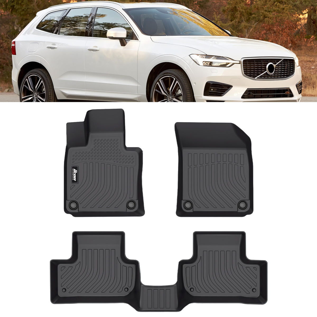 18-21/2025-2026 Volvo XC60 PHEV/22-24 XC60 Recharge Floor Mats TPE 3D Carpets