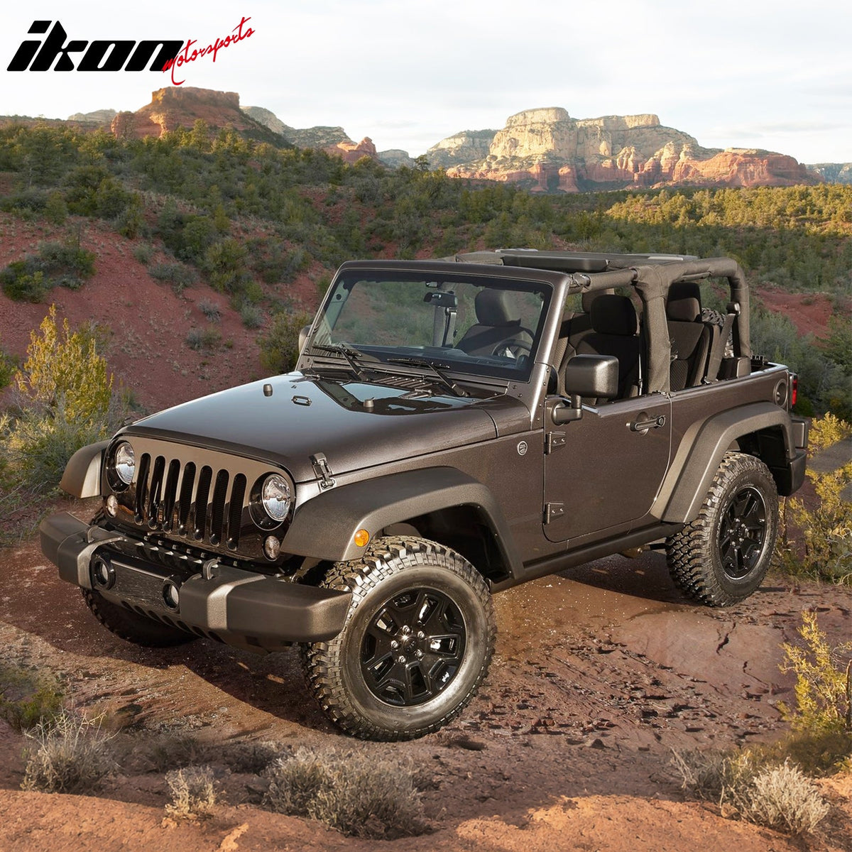 2007–2018 Jeep Wrangler JK 2DR 4DR Anti-Slip Floor Mats All Weather Carpets TPE