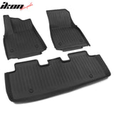 Car Floor Mat for 2020-24 Tesla Model Y 3D Black Carpets Injection TPE