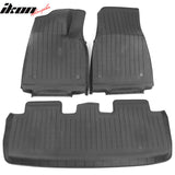 Car Floor Mat for 2020-24 Tesla Model Y 3D Black Carpets Injection TPE