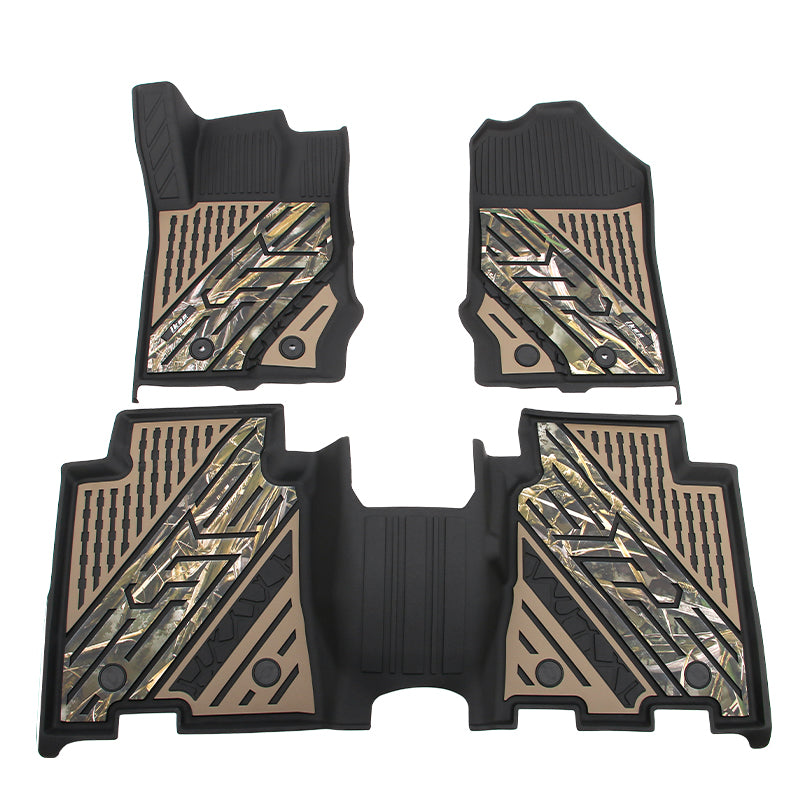 2021-2025 Ford Bronco 4DR Floor Mats TPE Carpets Black w/ Camouflage