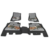 2018-2025 Jeep Wrangler JL Unlimited 4Dr Floor Mats Black Gray TPE