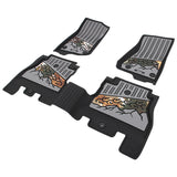 2018-2025 Jeep Wrangler JL Unlimited 4Dr Floor Mats Black Gray TPE