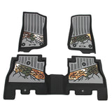 2018-2025 Jeep Wrangler JL Unlimited 4Dr Floor Mats Black Gray TPE