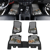 2018-2025 Jeep Wrangler JL Unlimited 4Dr Floor Mats Black Gray TPE