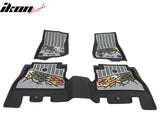 2018-2025 Jeep Wrangler JL Unlimited 4Dr Floor Mats Black Gray TPE