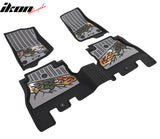 2018-2025 Jeep Wrangler JL Unlimited 4Dr Floor Mats Black Gray TPE