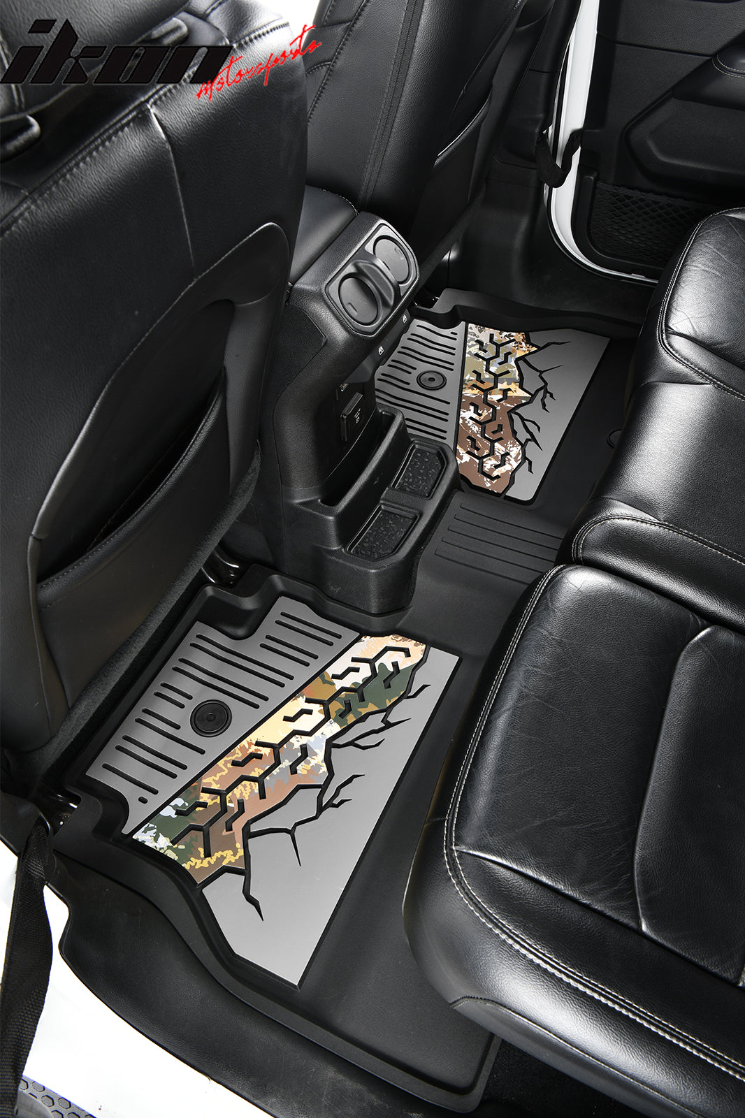 2018-2025 Jeep Wrangler JL Unlimited 4Dr Floor Mats Black Gray TPE