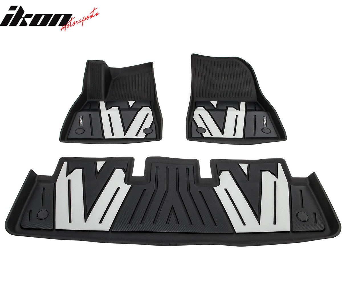 2024-2025 Tesla Model 3 3D Floor Mats Liner Black& Gray TPE Injection