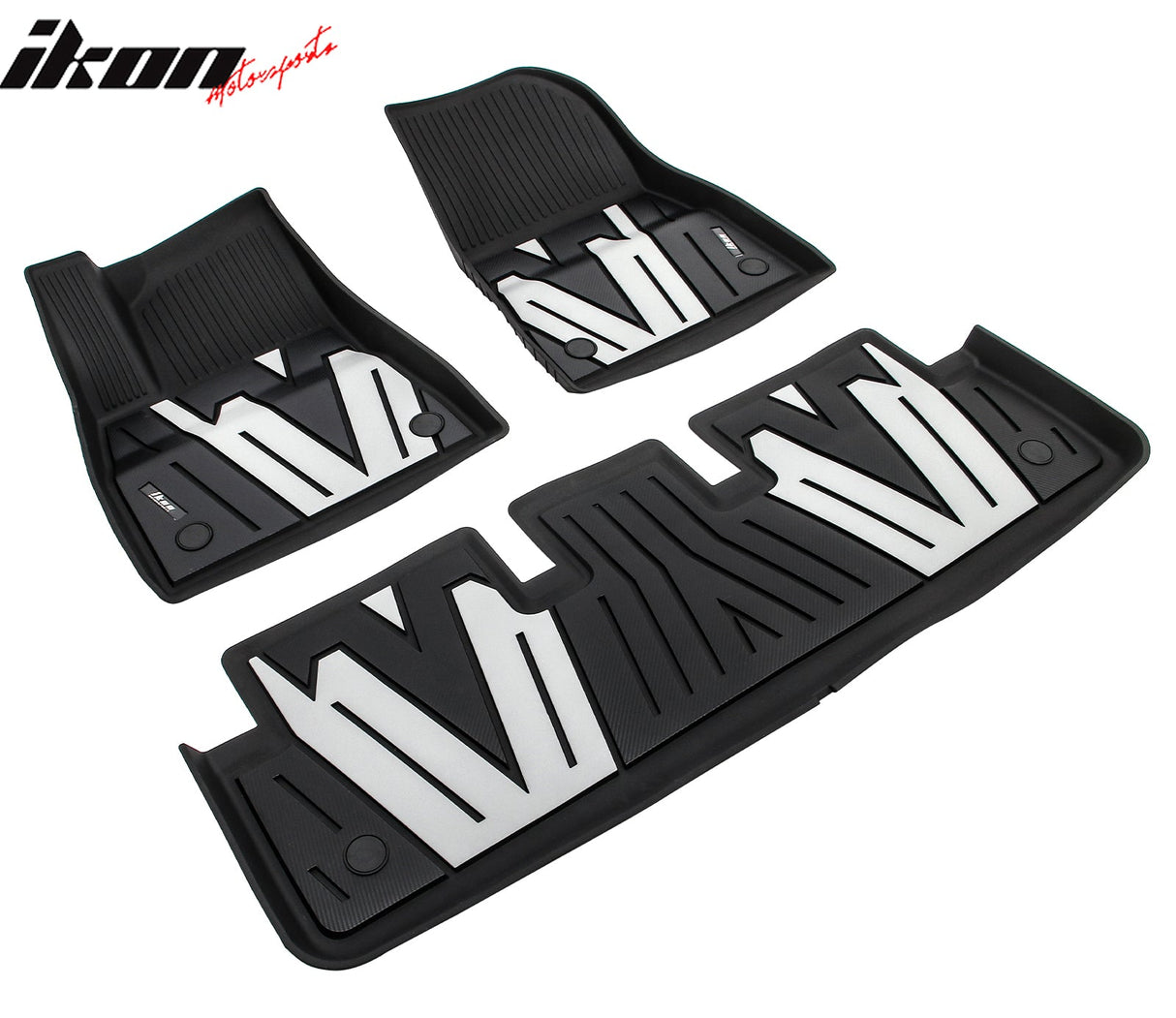 2024-2025 Tesla Model 3 3D Floor Mats Liner Black& Gray TPE Injection