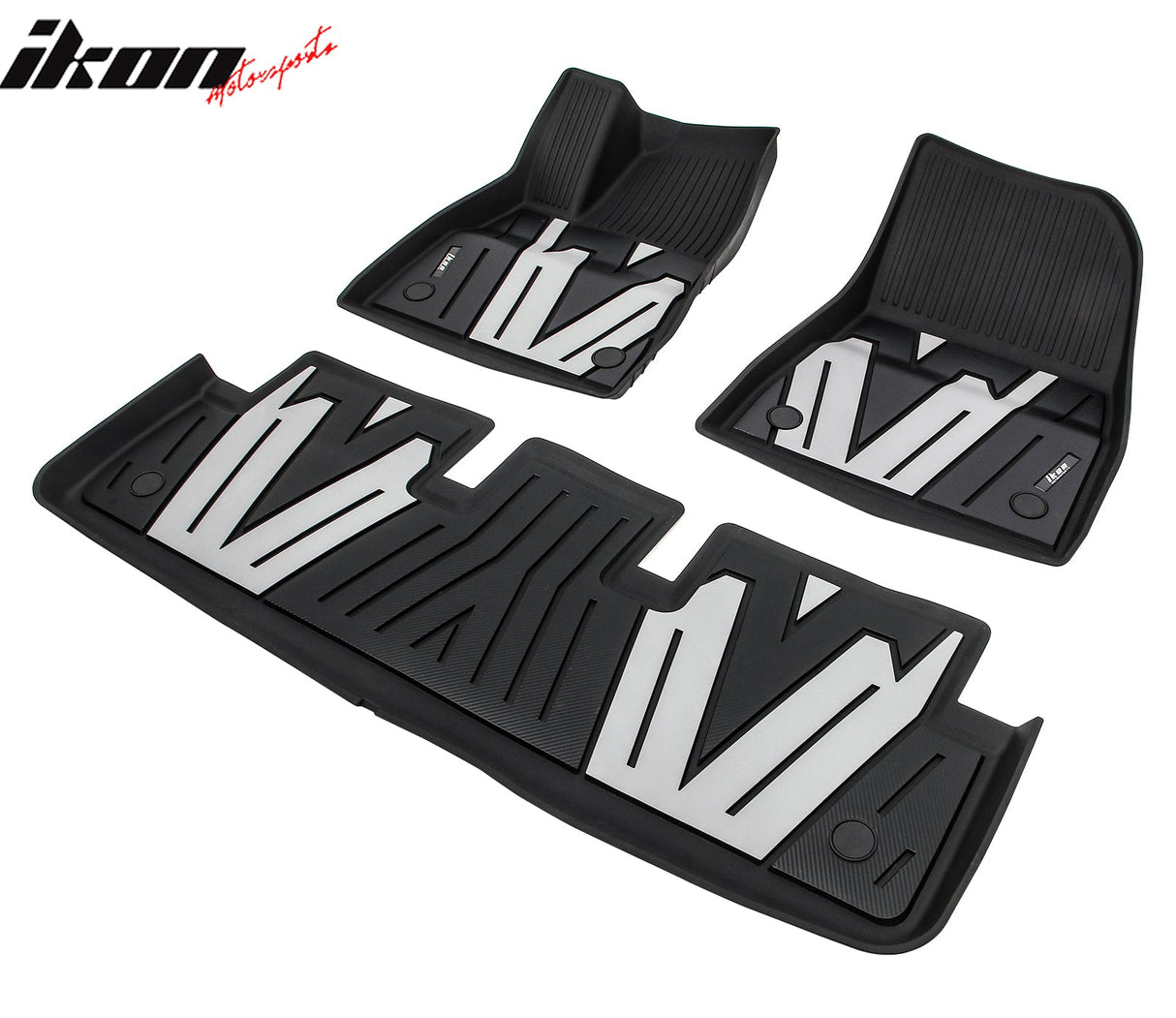 2024-2025 Tesla Model 3 3D Floor Mats Liner Black& Gray TPE Injection