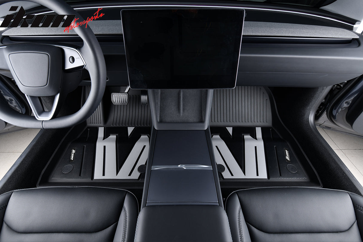 2024-2025 Tesla Model 3 3D Floor Mats Liner Black& Gray TPE Injection