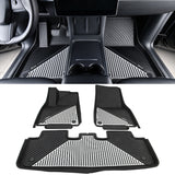 2020-2024 Tesla Model Y 3D Floor Mats Liner Black& Gray TPE Injection