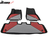 2020-2024 Tesla Model Y 3D Floor Mats Black& Gray& Red TPE Injection