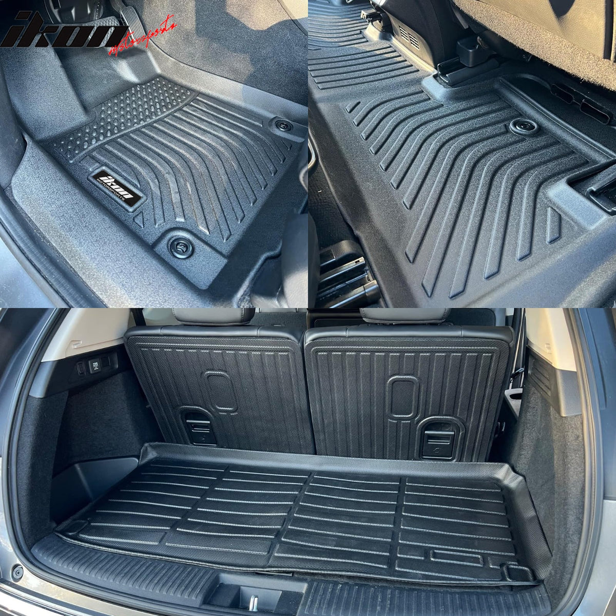 2022-2026 Acura MDX 3D TPE All Weather Heavy Duty Waterproof Anti-Slip Interior Cargo Liner Carpets Backrest + Floor Mats + Rear Trunk Mat 7PCS