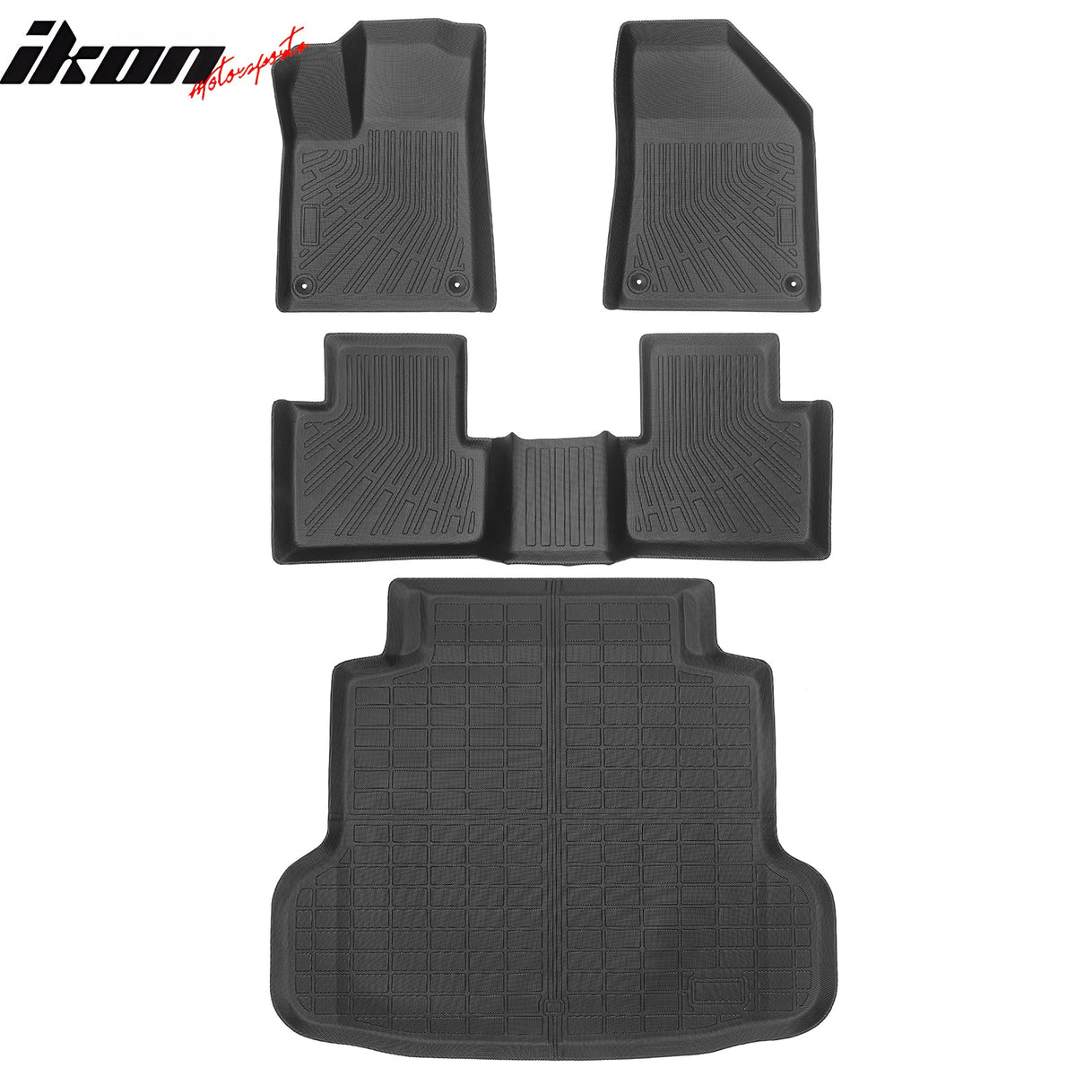 2015-2017 Chrysler 200 TPE All Weather Floor Mats Carpets + Rear Trunk Mat Liner