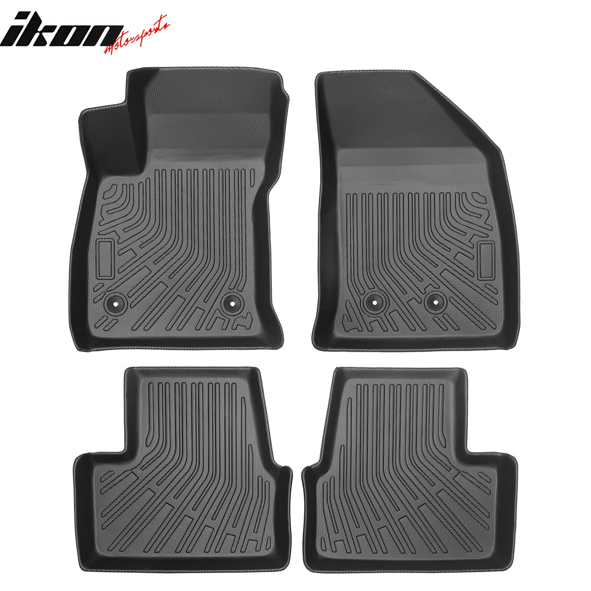 2016-2019 Chevrolet Volt TPE All Weather Floor Mats Carpets + Rear Trunk Mat Liner