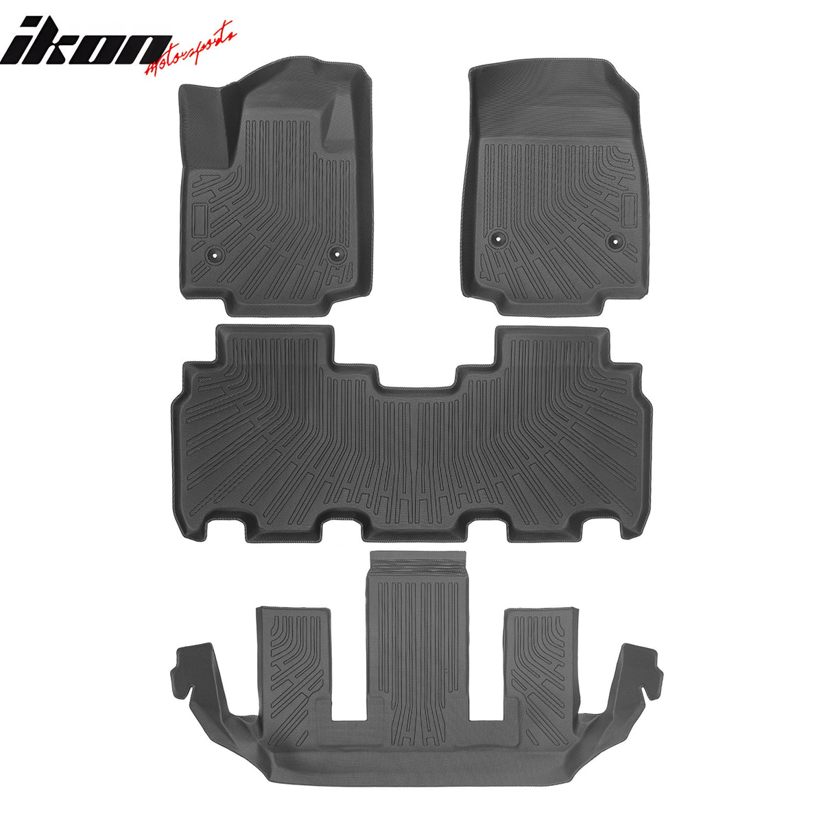 2026 Cadillac Vistiq 6 Seats TPE All Weather Floor Mats Liner + Trunk Mat + Backrest Mats