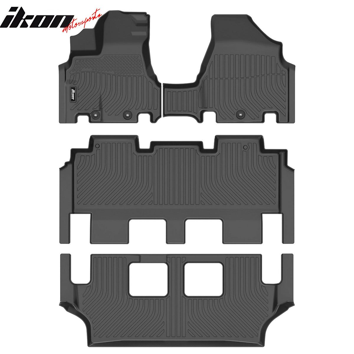 2011-2017 Honda Odyssey 7/8 Seats 3D TPE All Weather Waterproof Anti-Slip Front Rear Interior Cargo Liner Carpets Floor Mats + Rear Trunk Mat 5PCS