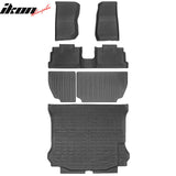 2007-2013 Jeep Wrangler JK 4-Door TPE All Weather Floor Mats + Trunk Mat + Backrest Mats