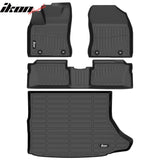 2011-2017 Lexus CT200h 3D TPE All Weather Heavy Duty Waterproof Anti-Slip Interior Cargo Liner Carpets Floor Mats + Rear Trunk Mat 4PCS