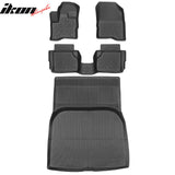 2011-2016 Lincoln MKS TPE All Weather Floor Mats Carpets + Rear Trunk Mat Liners