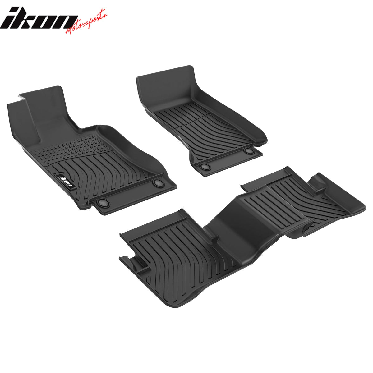 2015-2021 Benz W205 C-Class Sedan 4Dr 3D TPE All Weather Heavy Duty Waterproof Anti-Slip Interior Cargo Liner Carpets Floor Mats + Rear Trunk Mat 4PCS