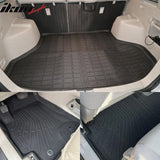 2001-2003 Toyota Highlander Heavy Duty TPE All Weather Floor Mats + Trunk Mat + Backrest Mats