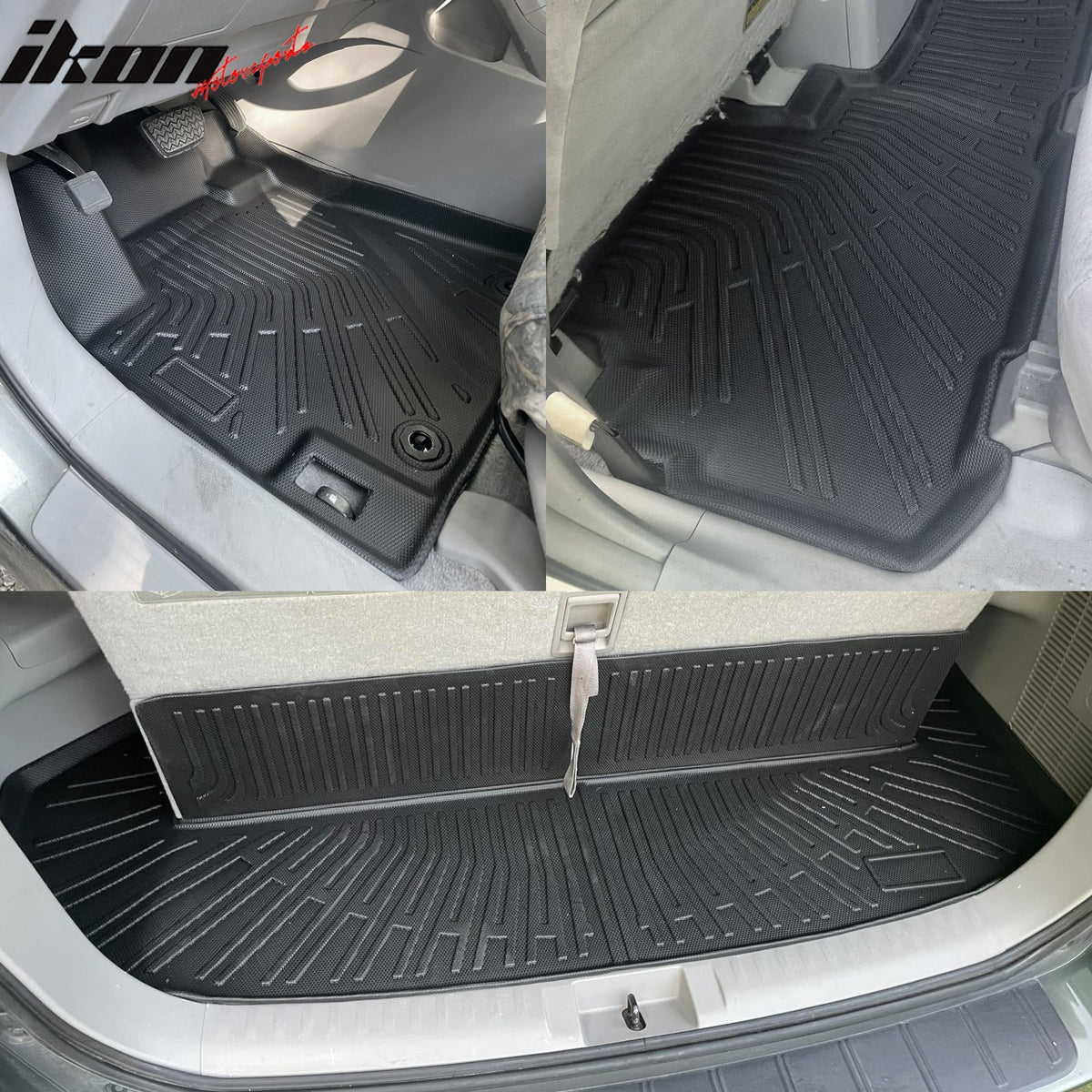 2008-2013 Toyota Highlander Heavy Duty TPE All Weather Floor Mats + Trunk Mat + Backrest Mats